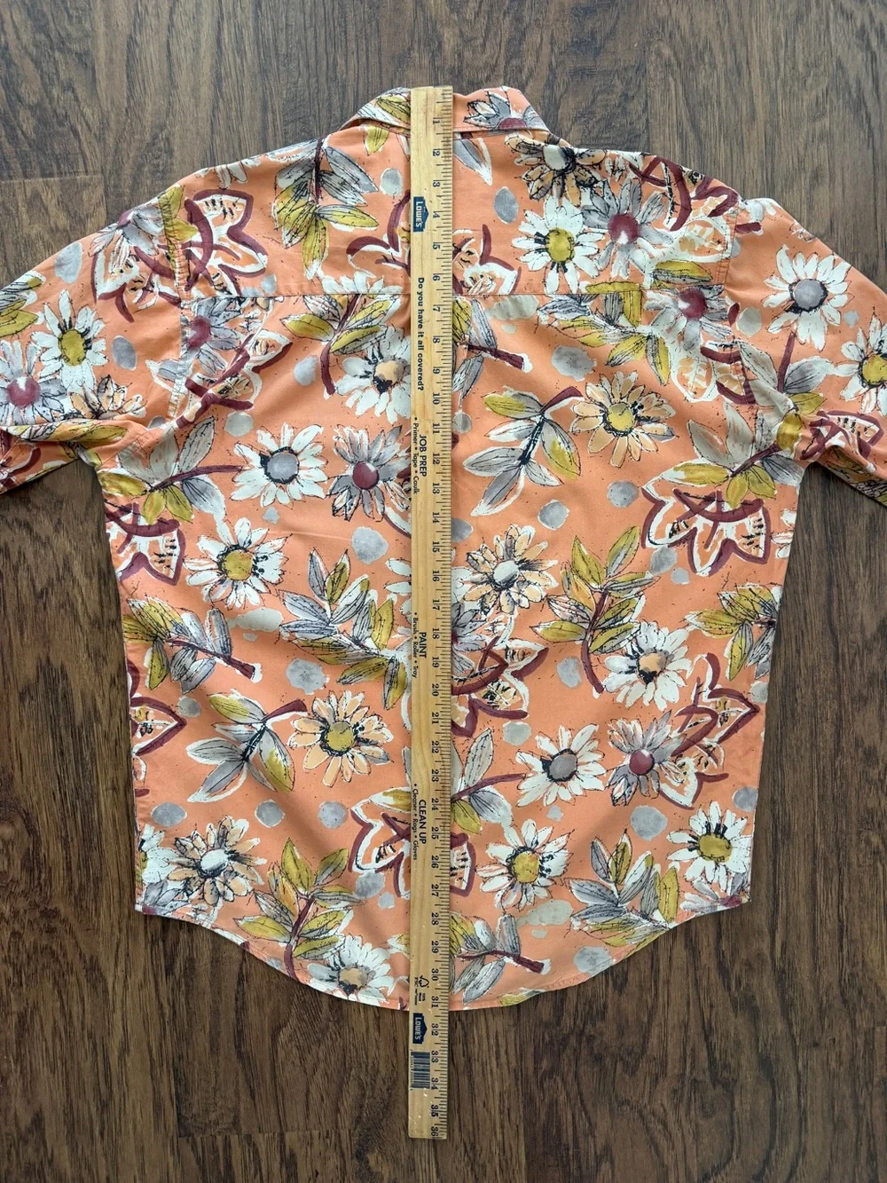 Vintage 90s Banana Republic Men's Orange Floral Camp Shirt